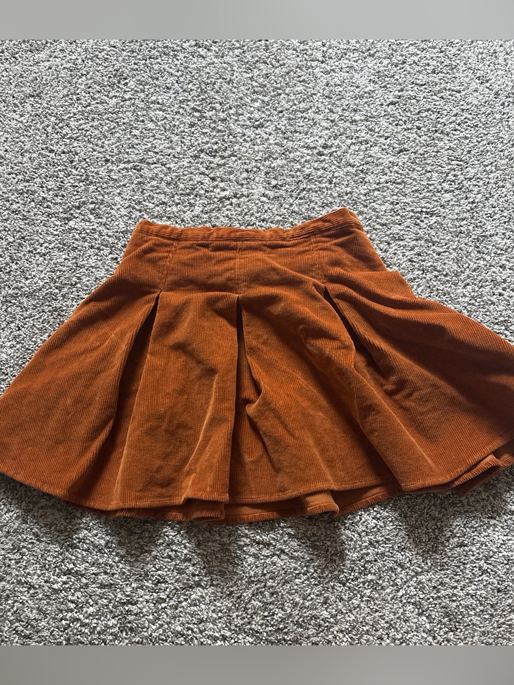 SO Rust Orange Corduroy Skater Skirt
